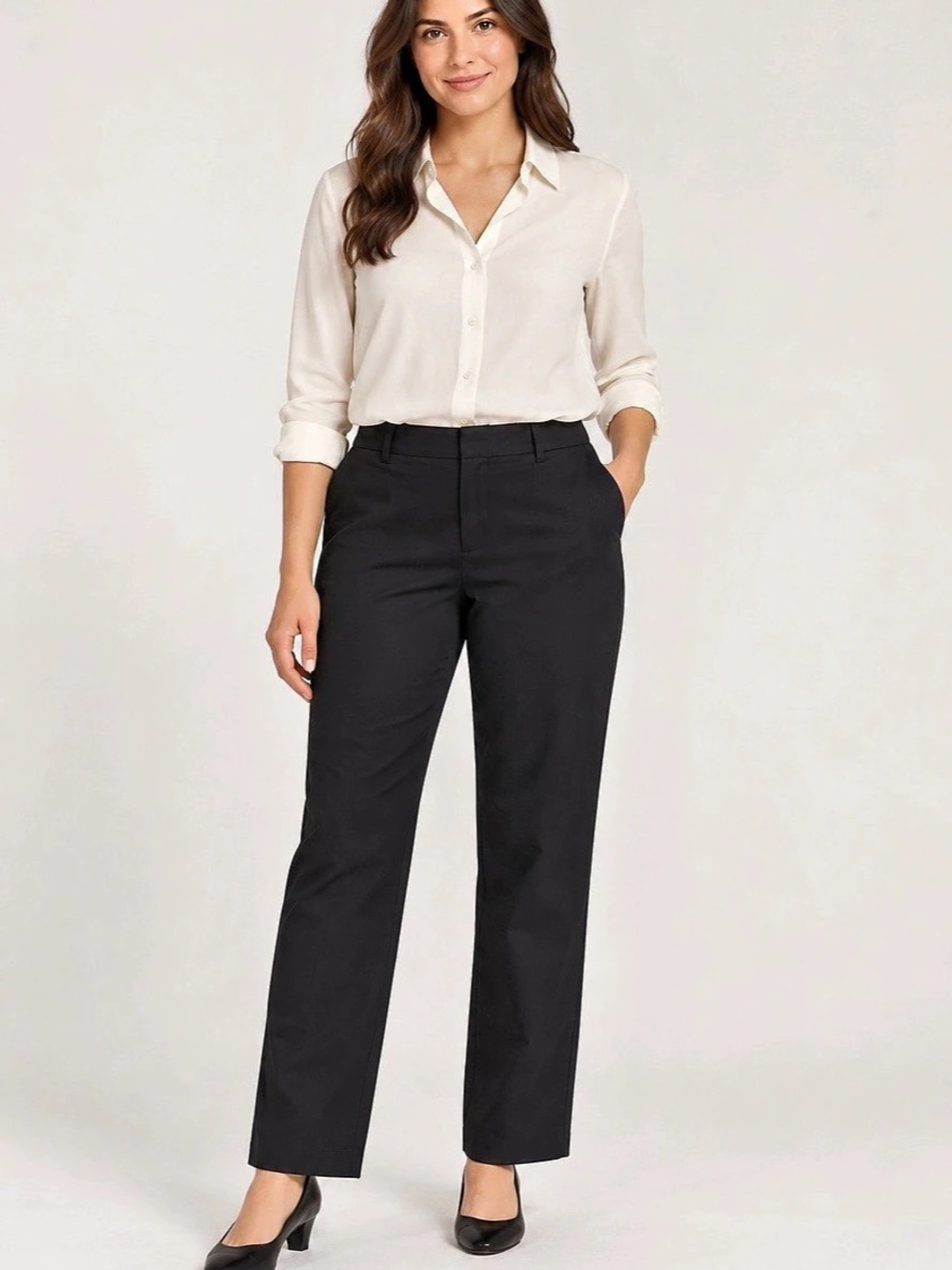 APT 9 Women's Straight Leg Pants Black Size 12